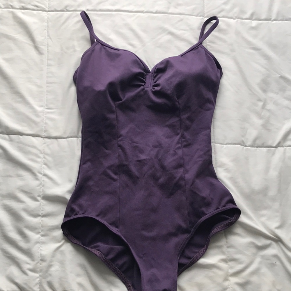 Purple Lightly Padded Dance Leotard